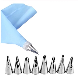Bico de confeiteiro para decoração de bolo 7 peças embutido, de aço inoxidável, russo, saia, bico de bolo, bicos de confeiteiro de silicone, sacos para bolo