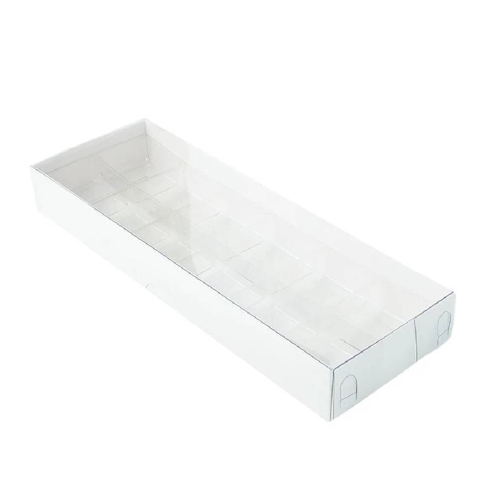 Caixa 12 Doces com Berço Tampa 23x8,5x3cm Branca 10un - Assk - Home & Living