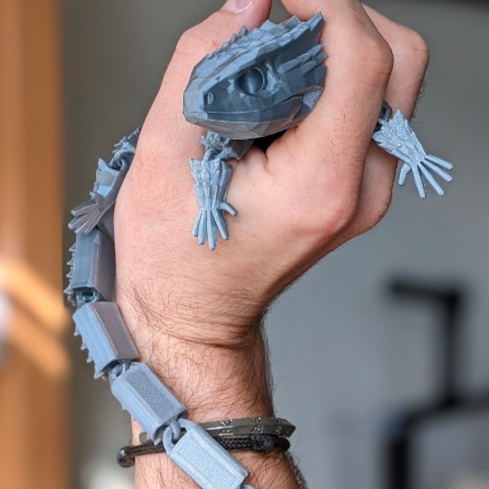 Lagarto Decorativo Articulado Impresso em 3D