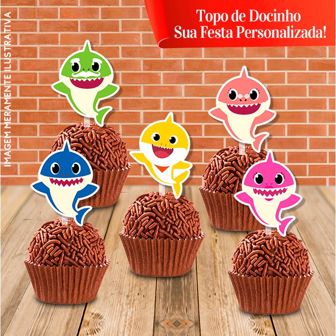 20 Topper Tag Docinhos Doces Vários