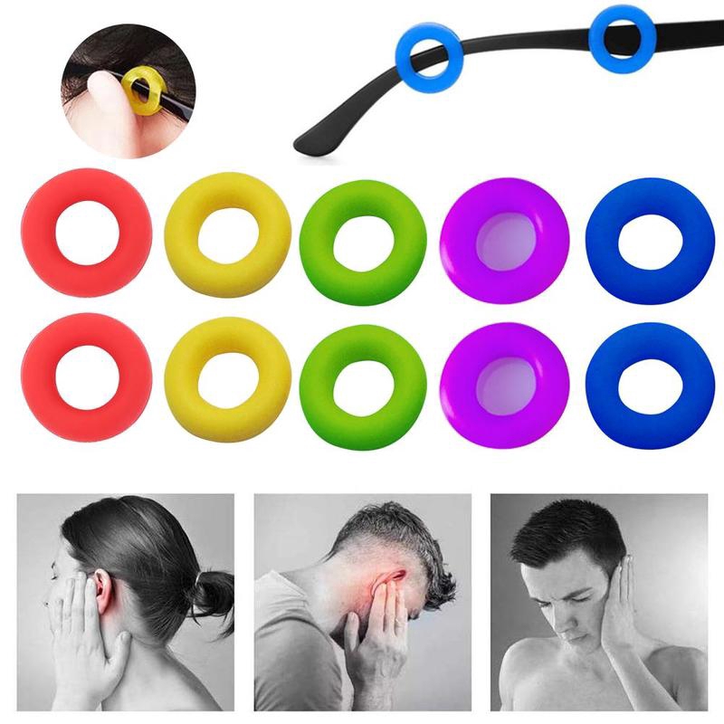 10 Pares Mini Retentor Redondos De Silicone Flexível Anti-Derrapante Para Óculos