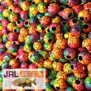 Miçangas para pesca 10un (futebol tie dye)