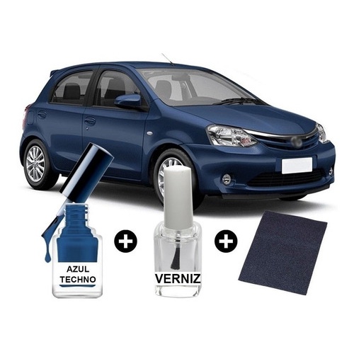 Tinta Tira Risco Automotiva Toyota Etios 2014 Techno Azul