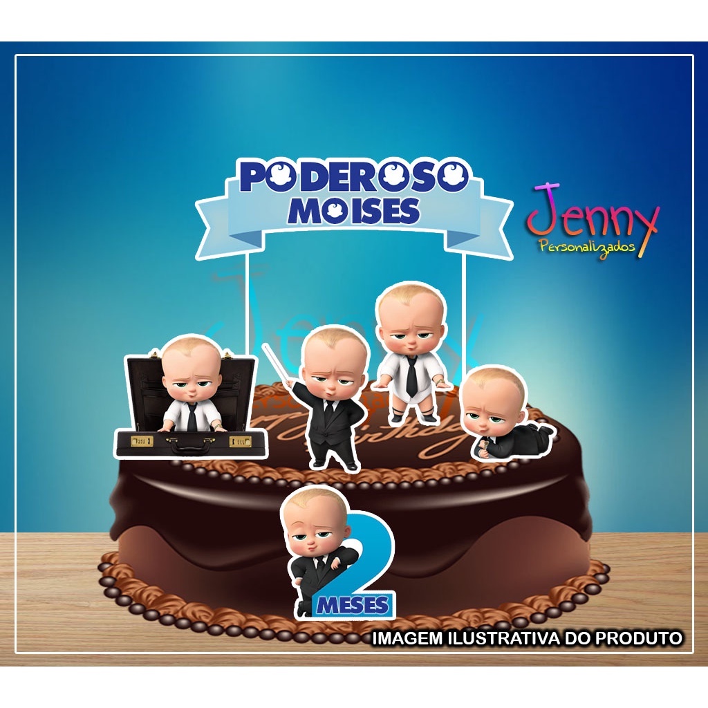 Topo Topper de bolo Poderoso Chefinho Personalizado