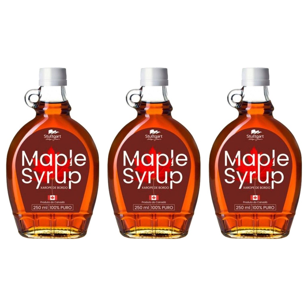 3 Xarope De Bordo Maple Syrup 100 Puro Importado Canadá Shopee Brasil