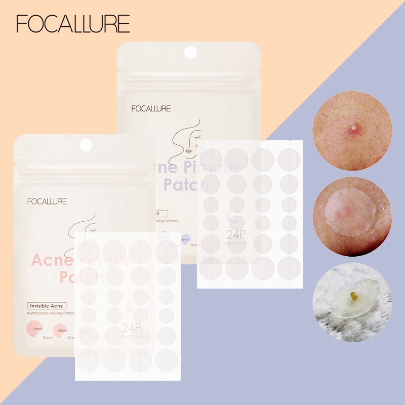 Focallure 24 Pçs Máscara De Remendo Com Acne Invisível Para Tratamento De Acne E Acne