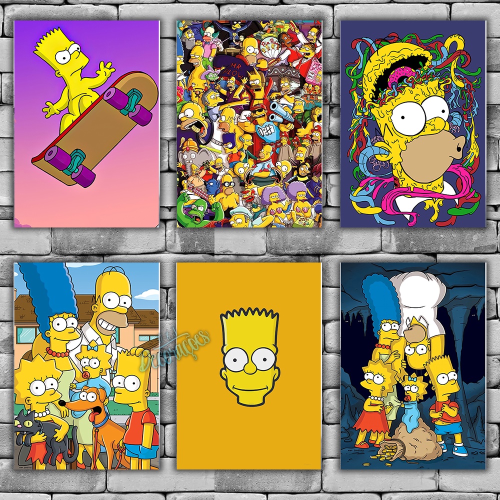 Placas Decorativas Quadros Os Simpsons 01 a 15 - Desenhos Séries em Oferta na Shopee