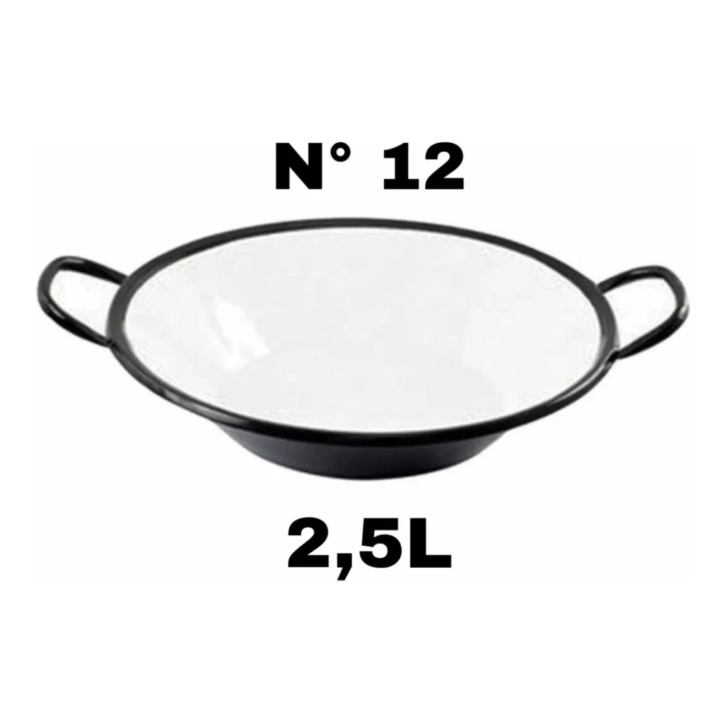 Tacho P/ Fritura Esmaltado N°12 - 2,5 L Pastel Batata Salgado