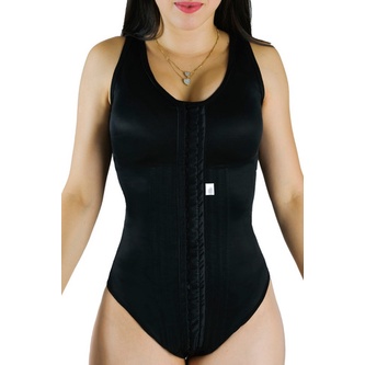 Body Modelador Sem Bojo 12 Barbatanas Super Reforçado