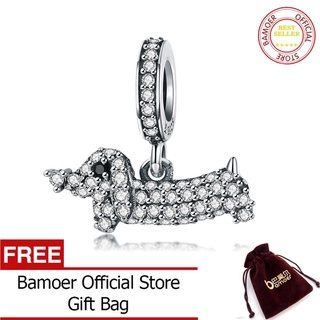 BAMOER Colar Com Pingente De Cristal De Prata Esterlina 925 Para Cães/Bijuteria SCC709