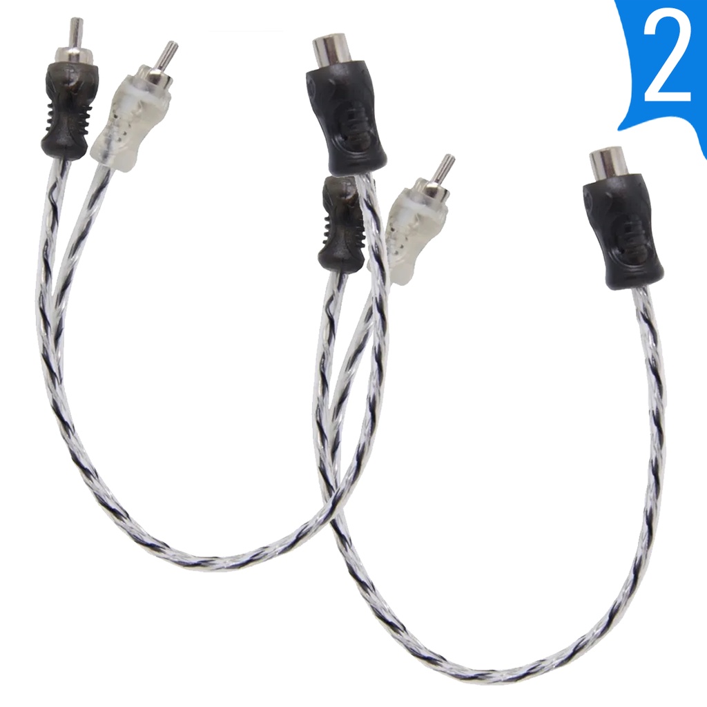 Par de Cabos Injetado Blindado Y 1 Fêmea 2 Macho para Módulo Som Automotivo . em Oferta na Shopee