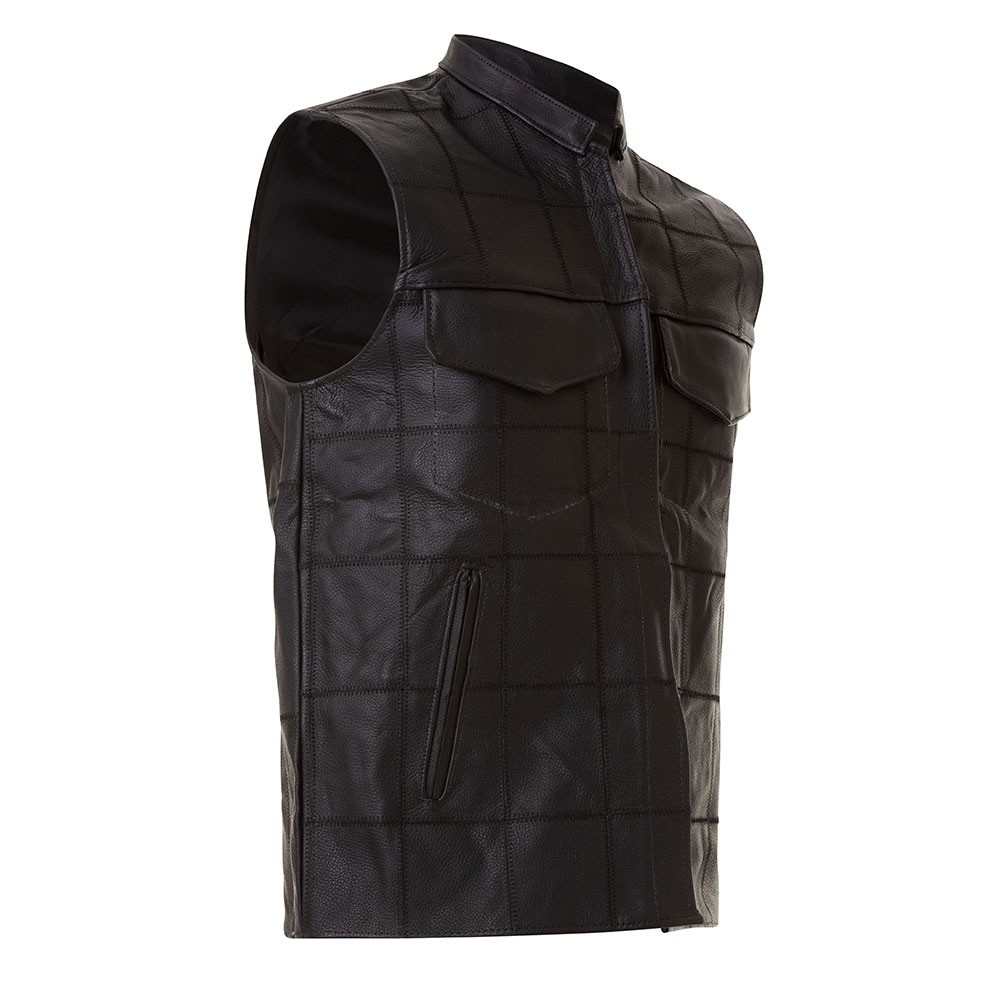 Colete Em Couro Legitimo Bovino Retalhado Modelo Sons Of Anarchy Motoclube