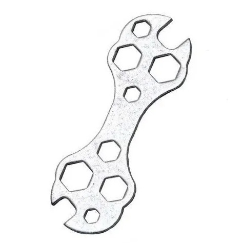 Chave Ferramenta Bicicleta 13.5cm 10 Em 1 De 8mm A 17mm Aço Inoxidável Multiuso Multifuncional