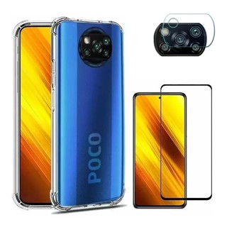 Capa Case Capinha Anti Shock Xiaomi Poco X3 + Pelicula Vidro 3D