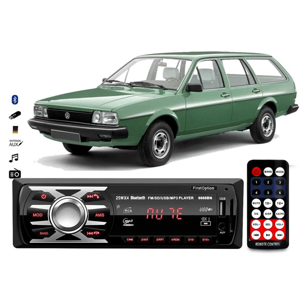 Aparelho De Som Mp3 Carro Volks Santana Bluetooth Pendrive Rádio em Oferta na Shopee