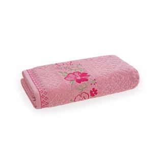 Toalha de Rosto Karsten Fio Cardado Yuna Balé/ Pink