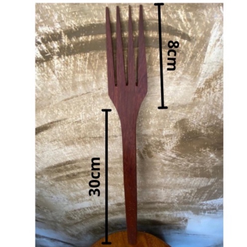 Garfo Madeira de pau modelo Salada 38cm — imagem 2 de 2