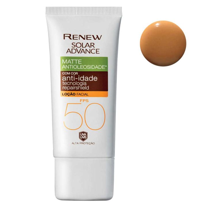 Protetor Solar Facial Renew Advance Matte Com Cor Anti Idade Fps G Cores Escolha A Sua