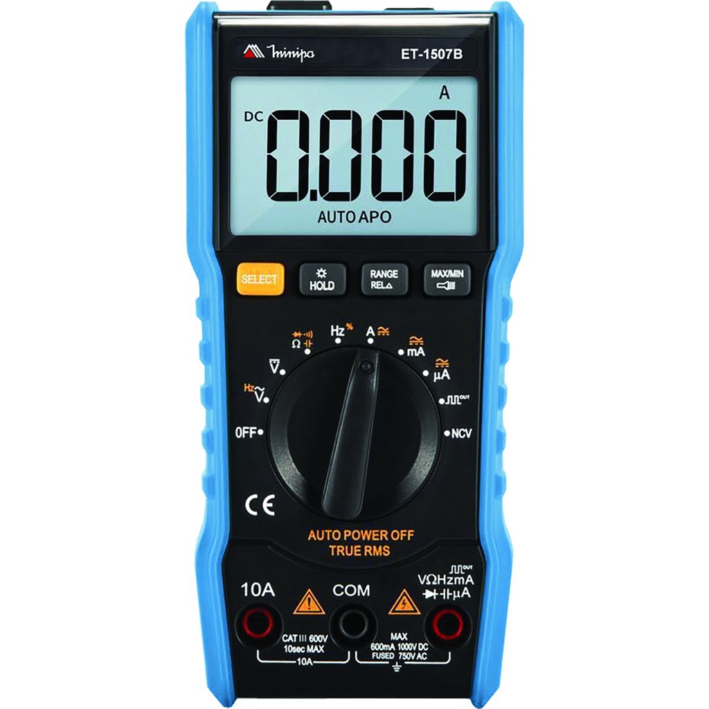 Multímetro Digital Minipa ET-1507B Capacímetro, True RMS, NCV, Escala Automática