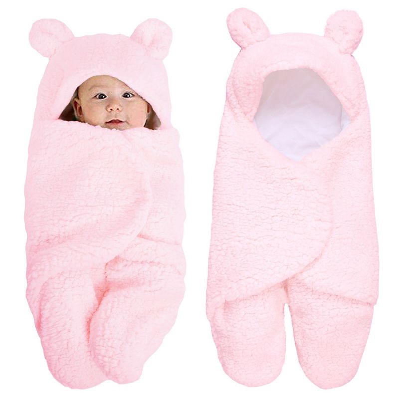 Cind Cobertor De Bebe Recem Nascido Swaddle Wrap Inverno Algodao Saco De Dormir Com Capuz De Pelucia 0 12m Shopee Brasil