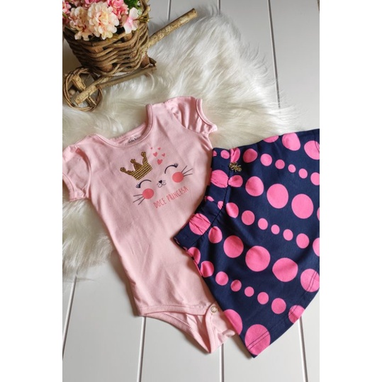 Conjunto Verão Feminino Bebê - Body E Saia - Roupa Infantil