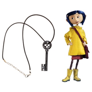 Colar Coraline E O Mundo Secreto Pingente Chave Cosplay Geek