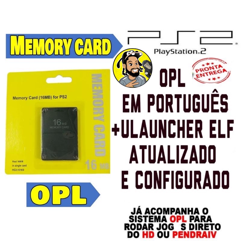 MEMORY CARD para PLAYSTATION 2 com OPL + ULAUNCHELF | ATUALIZADO 2022 - Em PORTUGUÊS BR