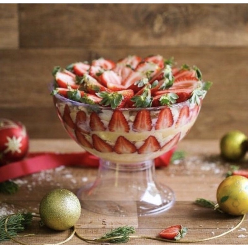 taça acrílica 2,8 litros sobremesa de natal ceia ano novo em Oferta na Shopee