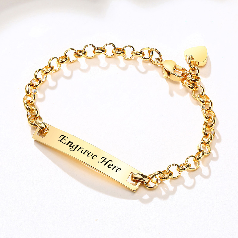 Vnox Pulseiras Para As Mulheres Novo Estilo De Pulseira De Aço Inoxidável Rose Gold Cor Prata Grava Coração Pulseira em Oferta na Shopee