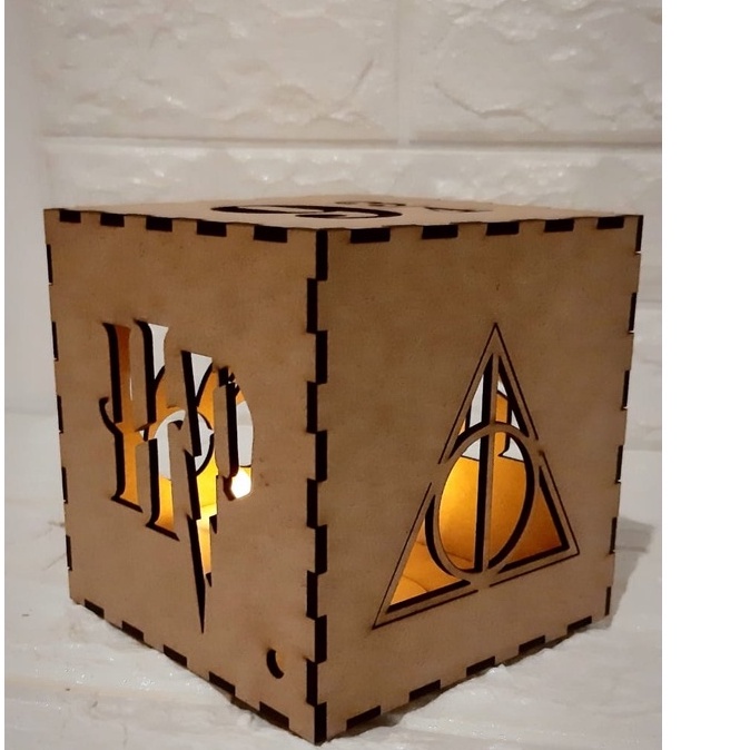KIT 35 Cubo Harry Potter - ideal para luminária  10X10X10 CM  (apenas recorte em mdf cru)