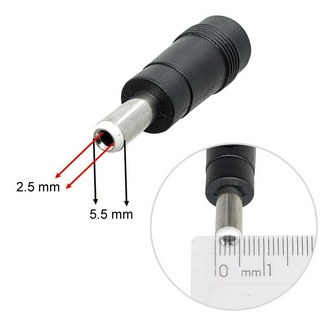 Adaptador Plugue P4 Femea 5.5 Mm 2.1 Para 5.5mm 2.5mm Macho
