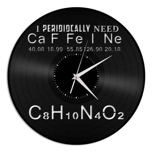 Professor Química, Café - Relógio Disco De Vinil Decoração
