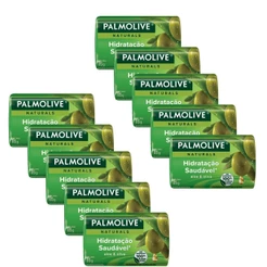 Kit 10 Sabonetes em Barra Palmolive Naturals Hidratação Saudável 85g