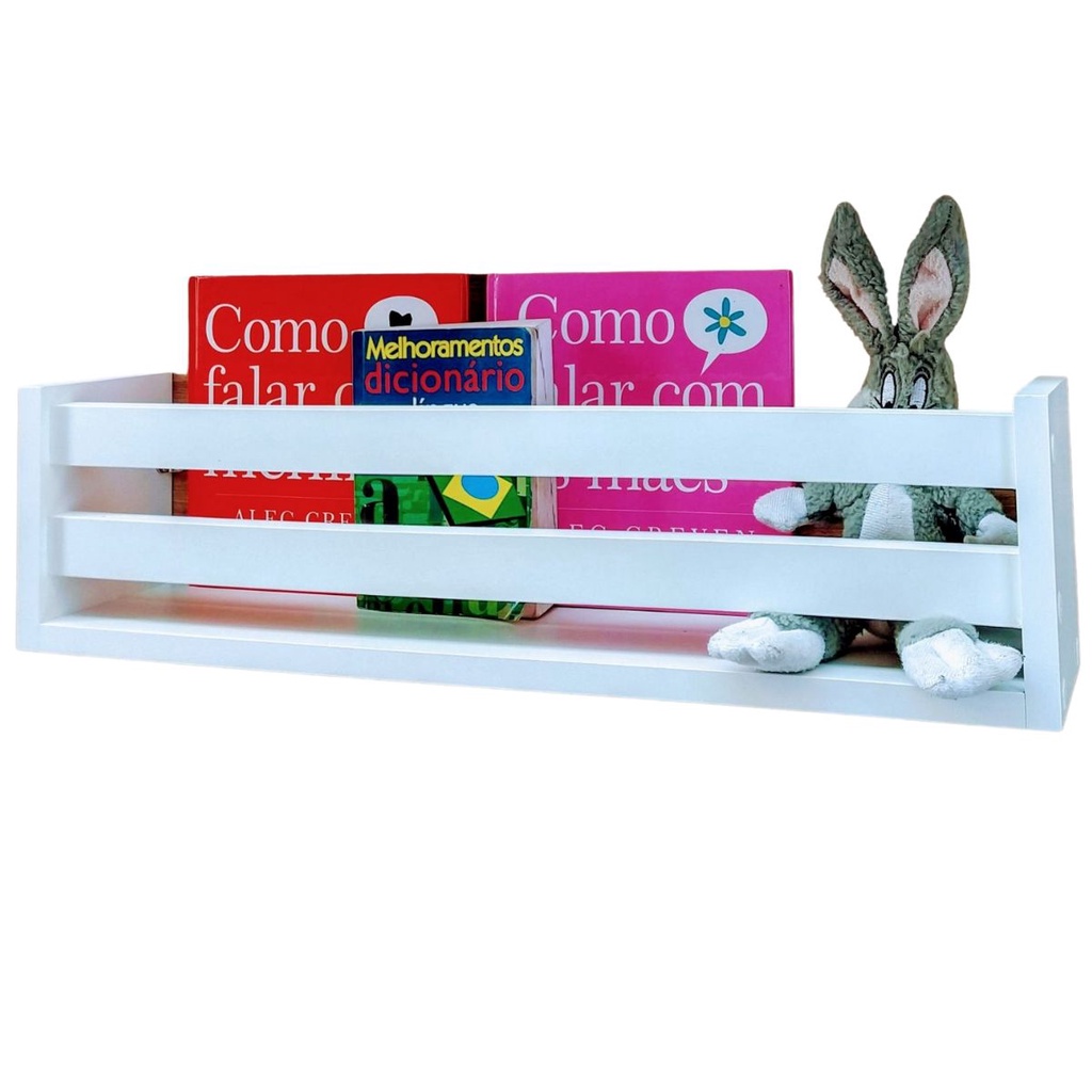 Nicho De Parede Porta Revista Infantil Estante Livreiro Quarto De Bebê 2 Ripas Mdf 40cm em Oferta na Shopee