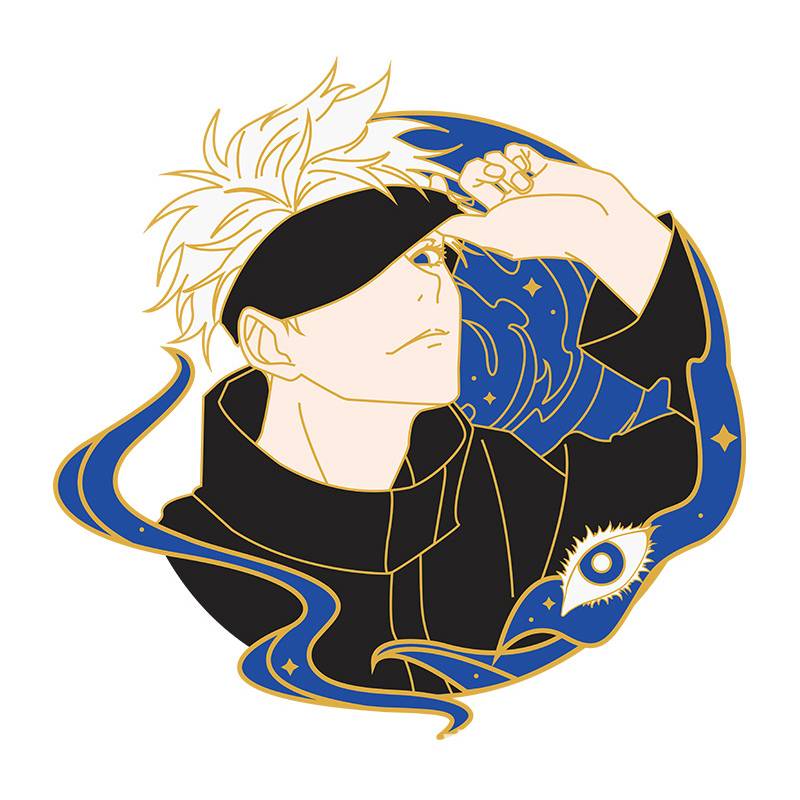 New Jujutsu Kaisen Gojou Satoru Itadori Yuuji Metal Lapel Pin Anime