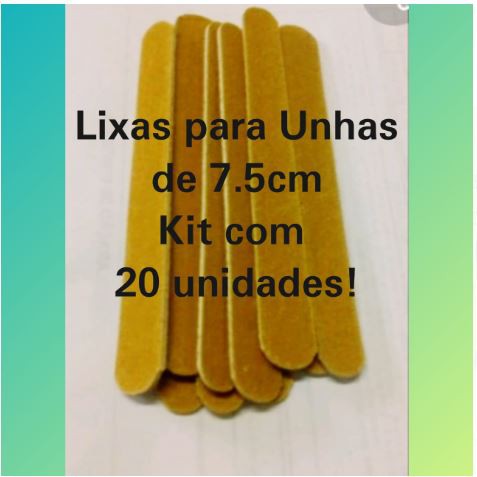 KIT Lixa de Unha Mini Parda - DI BLU -com 20 unidades- 7,5 cm