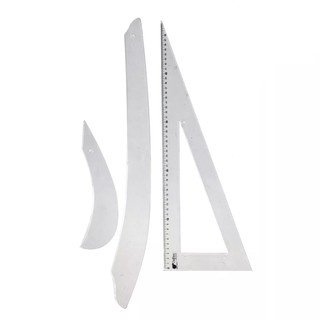 Régua Conjunto de Costura - Kit 3 peças - Modelagem Acrílico Kit Régua para Costura e Corte de Tecido em Oferta na Shopee