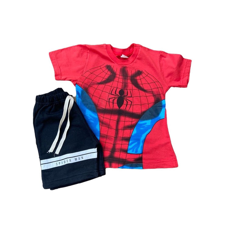 Conjunto Homem Aranha Super Herois Infantil Menino Criança Masculino Personagem