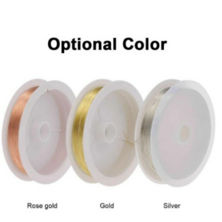 1 rolo Decorações Da Arte Do Prego Manicure DIY Design do Fio de Cobre do Metal Ouro Prata Rosa de Ouro Jóias 3D Dicas Ferramentas Unhas fio