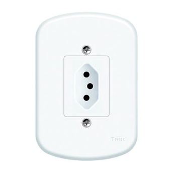 Tomada para cozinha / sala / equipamentos /eletrodomésticos 2P+T 10A 250 Volts Blanc - FAME