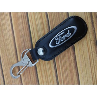 Chaveiro Preto Ford em Couro e Metal com Logomarca, Argola e Mosquetão em Oferta na Shopee