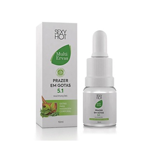 Gel Excitante Unissex Prazer em Gotas 5 em 1 - Sexy Hot Multi Ervas | 10 ml em Oferta na Shopee