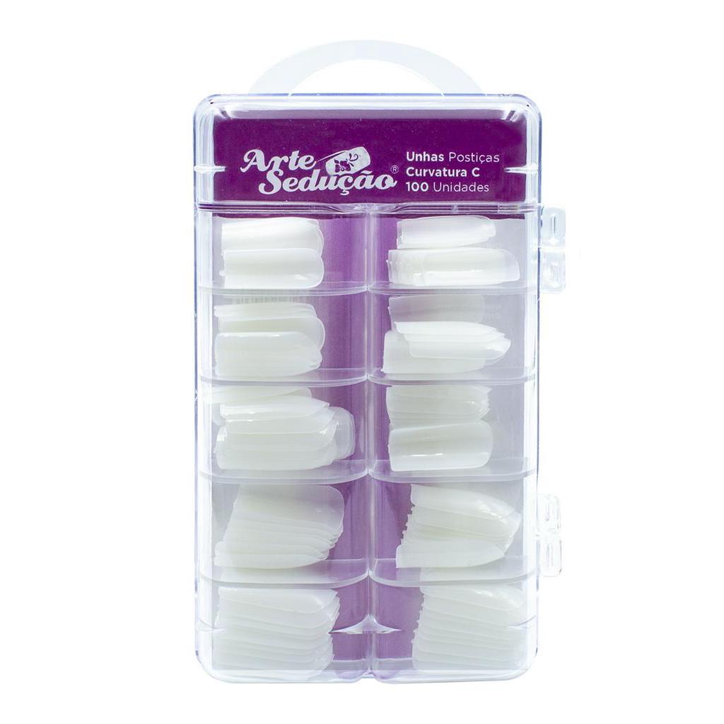 Unhas Postiças Curvatura C com 100 unidades Arte Sedução em Oferta na Shopee