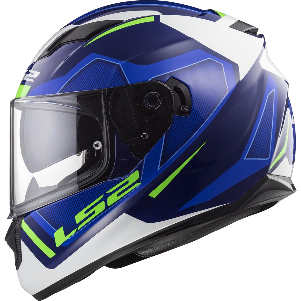 capacete-moto-ls2-ff320-stream-evo-edge-azul-e-branco-com-oculos-solar