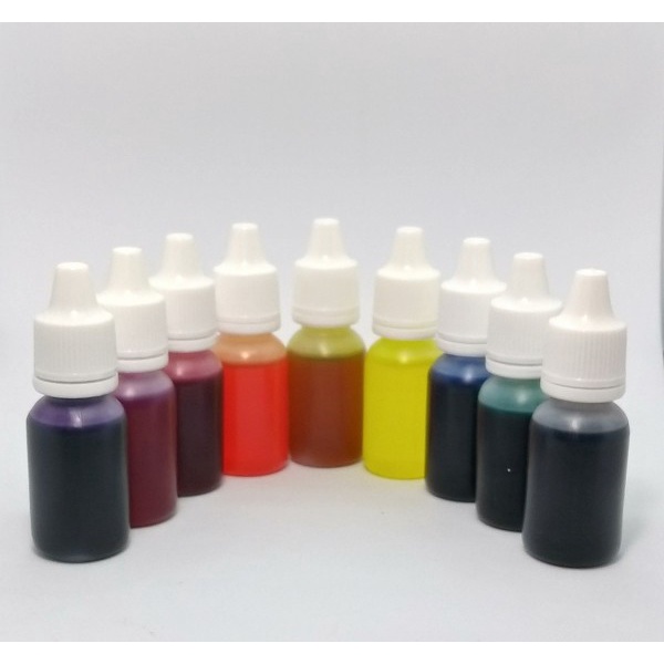 9 Corante De 10ml P/Produtos De Limpeza para sabão ,amaciante, desinfetante , detergente, alcool perfumado ,aromatizantes , difusores( Promoção )