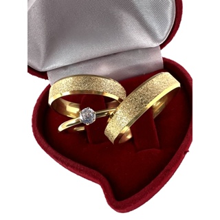 Par Aliança 6mm de Casamento e Noivado Jateada Diamantada + Anel Solitário Pedra Zircônia em Oferta na Shopee