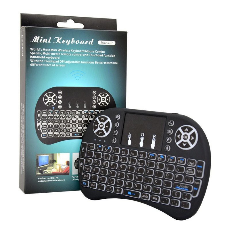 Mini Teclado Controle S/ Fio Touch Led Pc/note/gamer/tvsmart