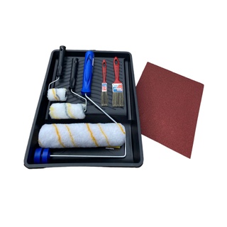 Kit Pintura Casa Parede Rolo Lã Anti Respingo Com Lixa E Pincel E Bandeja C/ 12 Peças em Oferta na Shopee