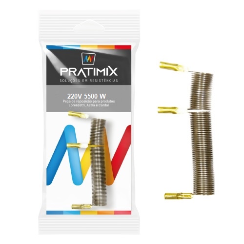 Resistencia tipo Lorenzetti Maxi Ducha, Maxi Ducha Turbo, Maxi Banho, Big Banho, Bello Banho 220v 5500w pratimix