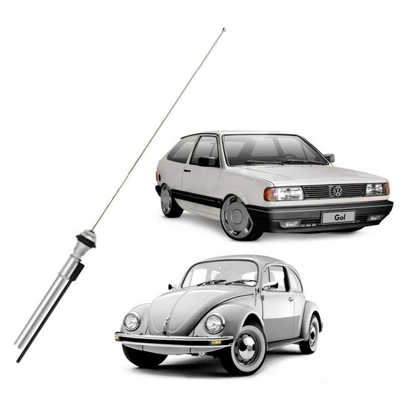Antena Telescópica 4 Estágios Cromada Universal Com Cabo 1,20 Cm